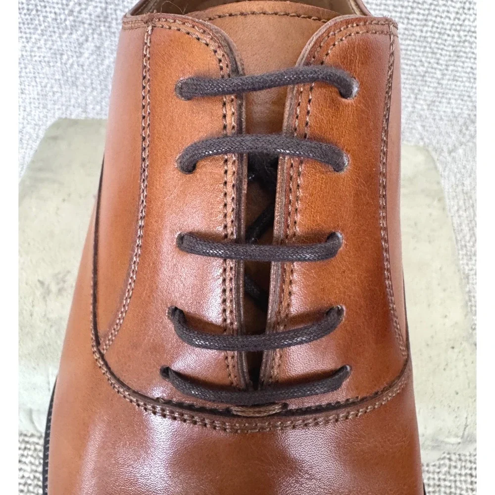 E.T. Wright Masters Collection Benito Cap Toe Oxford Camel Tan 7.5D New In Box